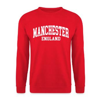 Manchester - Unisex Pullover - Rot - Vorne - Alina (178cm) & Michal (187cm)