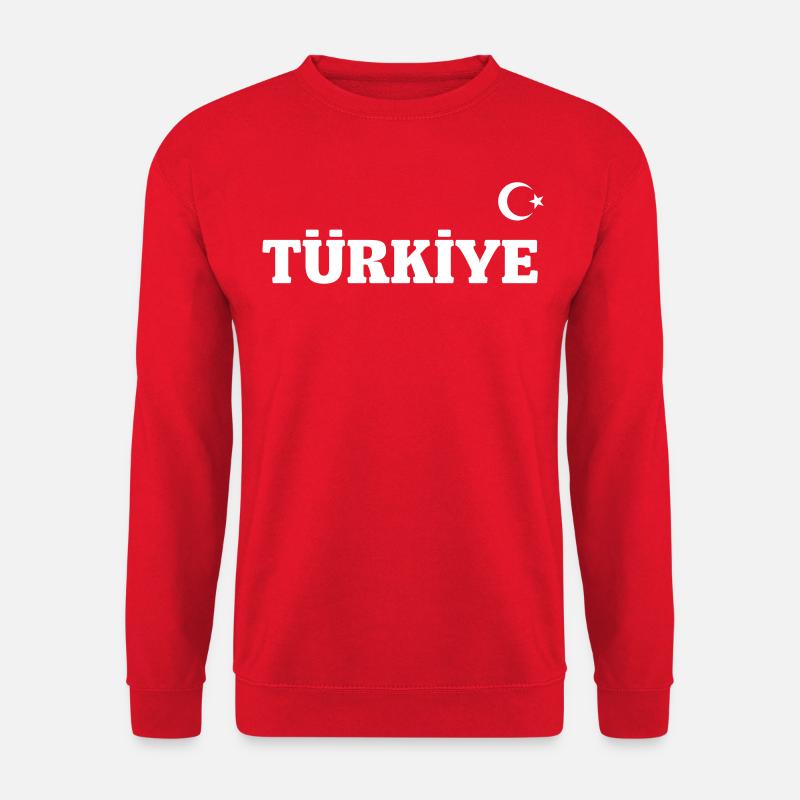 Türkiye Flagge Schrift - Unisex Pullover - Rot