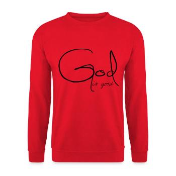 Jesus Christ of Nazareth Faith Bible Jesus - Unisex Sweatshirt - red - Front - Alina (178cm) & Michal (187cm)
