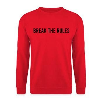 BREAK THE RULES - Unisex Sweatshirt - red - Front - Alina (178cm) & Michal (187cm)