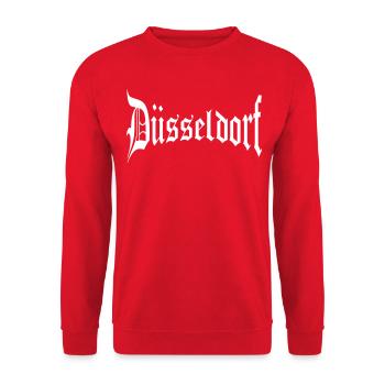 Dusseldorf - Sweat-shirt Unisexe - rouge - Devant - Alina (178cm) & Michal (187cm)