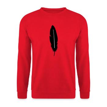 Feather silhouette - Unisex Sweatshirt - red - Front - Alina (178cm) & Michal (187cm)