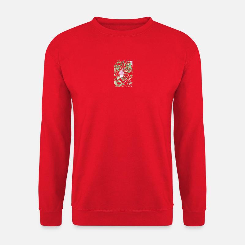 Aquarell Pink Blossom Botanicals - Unisex Pullover - Rot