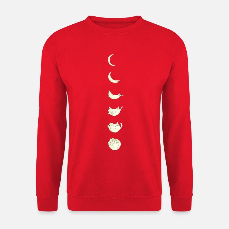 Chat de la lune - Sweat-shirt Unisexe - rouge