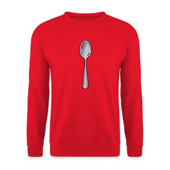 Löffel - Unisex Pullover - Rot - Vorne - Alina (178cm) & Michal (187cm)