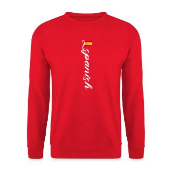 Spanien - Unisex Pullover - Rot - Vorne - Alina (178cm) & Michal (187cm)