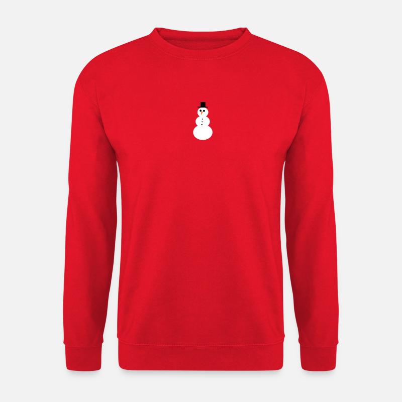 Minimal Schneemann Winterdesign - Unisex Pullover - Rot