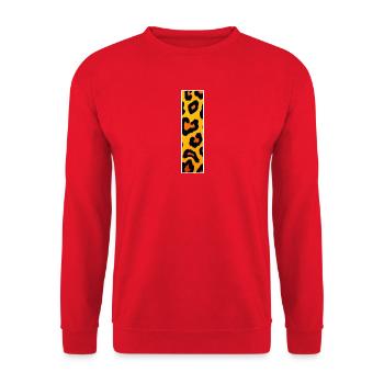 Motif de brillance léopard - Sweat-shirt Unisexe - rouge - Devant - Alina (178cm) & Michal (187cm)