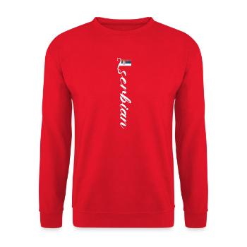 Serbia - Unisex Sweatshirt - red - Front - Alina (178cm) & Michal (187cm)