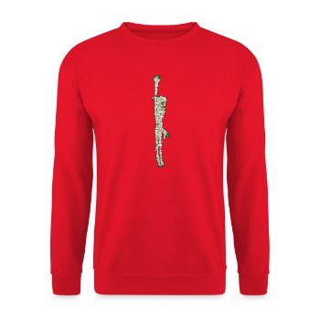 Dessin animé de grande momie Drôle d’Halloween - Sweat-shirt Unisexe - rouge - Devant - Alina (178cm) & Michal (187cm)