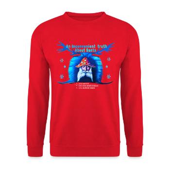 Schamane Santa Claus Reality - Pilze und Schamanen - Unisex Pullover - Rot - Vorne - Alina (178cm) & Michal (187cm)