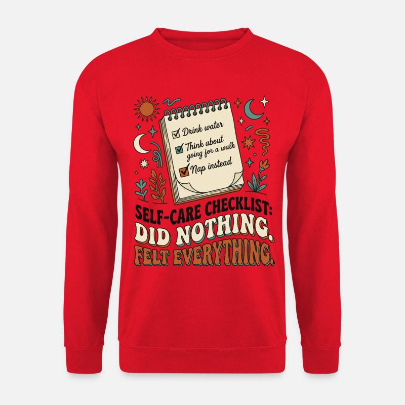 Self-Care Checklist - Unisex Pullover - Rot