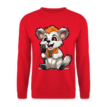 Songanimal avec micro - Sweat-shirt Unisexe - rouge - Devant - Alina (178cm) & Michal (187cm)