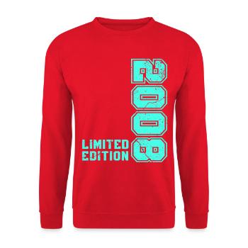 2008 Jahrgang Vintage Geburtstag Geschenk Retro - Unisex Pullover - Rot - Vorne - Alina (178cm) & Michal (187cm)