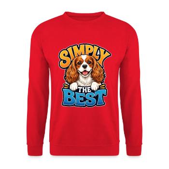 Kavallerier King Charles Spaniel - Unisex Pullover - Rot - Vorne - Alina (178cm) & Michal (187cm)