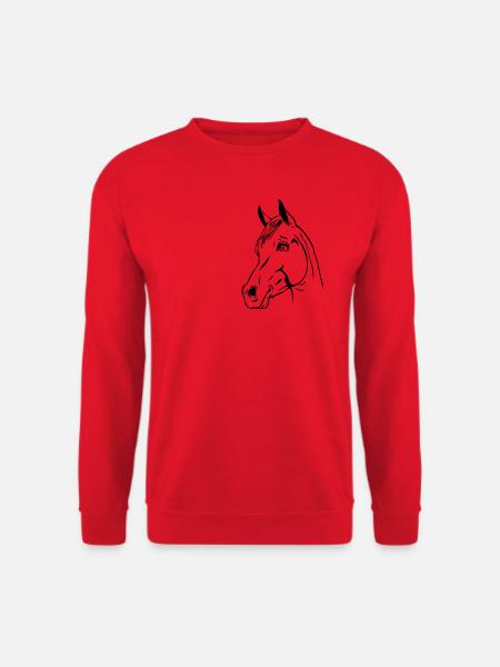 horse head - Unisex Sweatshirt - red