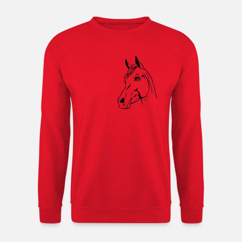 ein Pferdekopf - Unisex Pullover - Rot