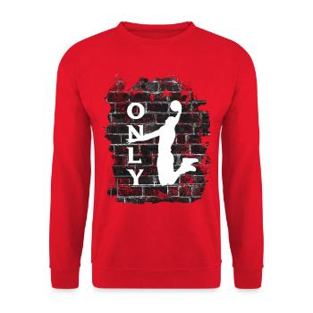 BASKET-BALL - Sweat-shirt Unisexe - rouge - Devant - Alina (178cm) & Michal (187cm)