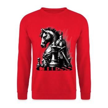Échecs - Sweat-shirt Unisexe - rouge - Devant - Alina (178cm) & Michal (187cm)