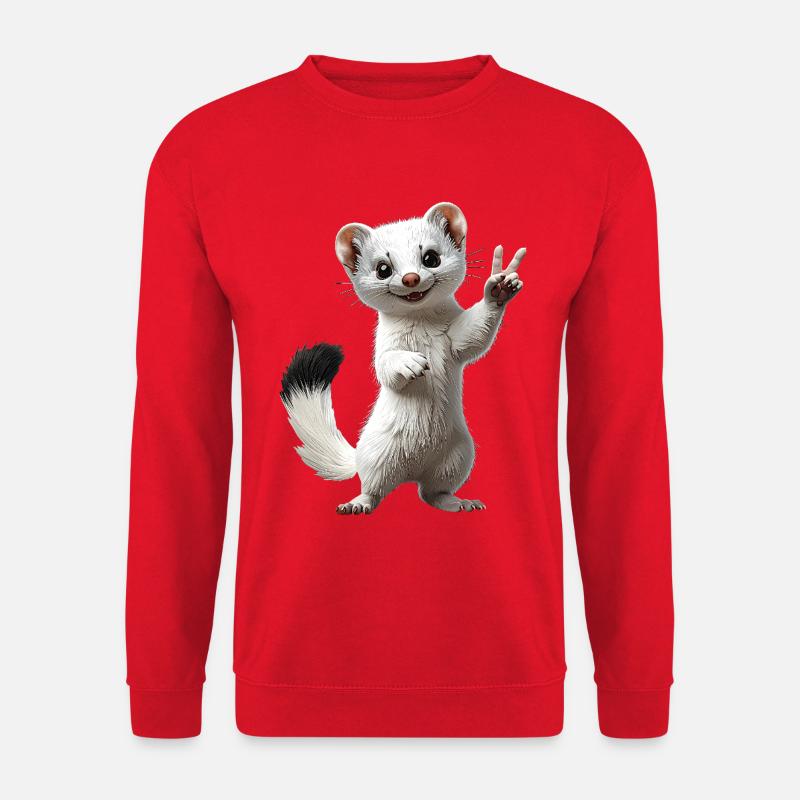 Hermelin - Unisex Pullover - Rot