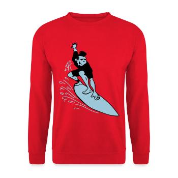 Surf - Sweat-shirt Unisexe - rouge - Devant - Alina (178cm) & Michal (187cm)