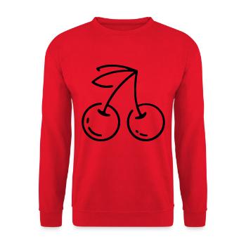 CERISES FRUITIER CERISE ARBRE AIGRE COUPLE ROUGE - Sweat-shirt Unisexe - rouge - Devant - Alina (178cm) & Michal (187cm)