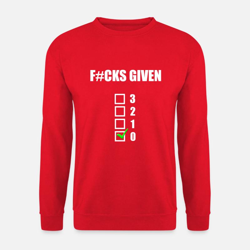Null F#cks gegeben - Unisex Pullover - Rot