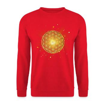 Fleur de vie brillante - Sweat-shirt Unisexe - rouge - Devant - Alina (178cm) & Michal (187cm)