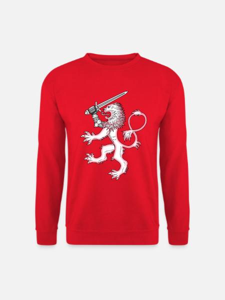 Aalto Asko Kunst Heraldischer Löwe Rosa - Unisex Pullover - Rot