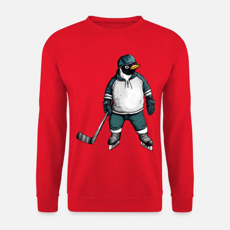 Eishockey Pinguin - Unisex Pullover - Rot