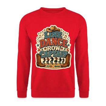 LINE DANCE ROW CAPTAIN - Unisex Pullover - Rot - Vorne - Alina (178cm) & Michal (187cm)