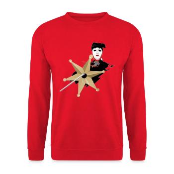 Sartiglia Stella Componidori - Sweat-shirt Unisexe - rouge - Devant - Alina (178cm) & Michal (187cm)