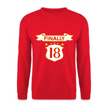 Idées cadeaux 18 anniversaire 18 nombre de dictons - Sweat-shirt Unisexe - rouge - Devant - Alina (178cm) & Michal (187cm)
