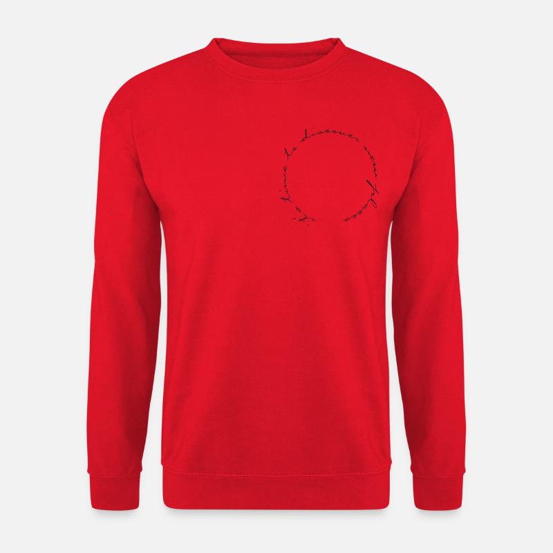It's Time to Discover New Places - Unisex Pullover - Rot