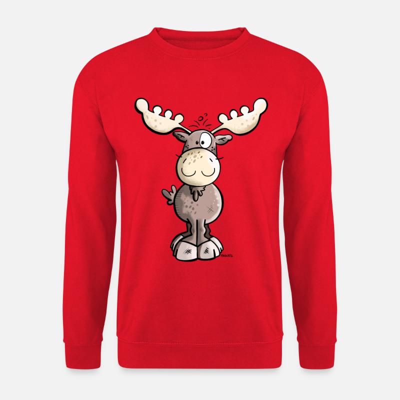 Süßes Elchlein - Unisex Pullover - Rot