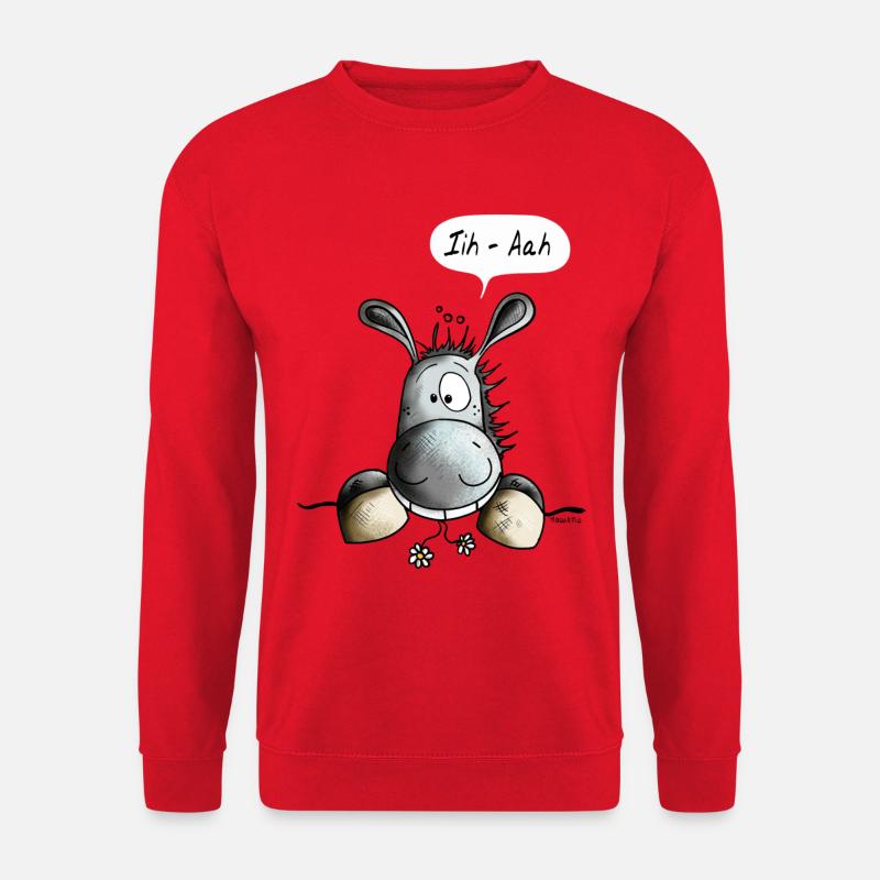 Abenteuerlustiger Esel - Unisex Pullover - Rot