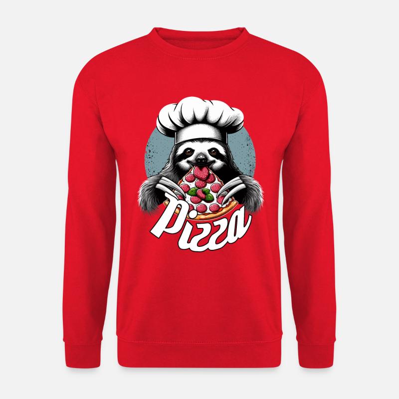 Pizza Yummy Sloth Gift - Unisex Sweatshirt - red