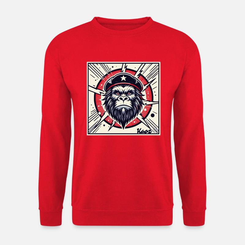 Revolutionärer Parodie Gorilla - Unisex Pullover - Rot
