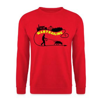 Mantrailing Skyline Man Personnalisable! - Sweat-shirt Unisexe - rouge - Devant - Alina (178cm) & Michal (187cm)