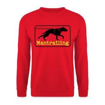 Mantrailing Typewriter - Unisex Sweatshirt - red - Front - Alina (178cm) & Michal (187cm)