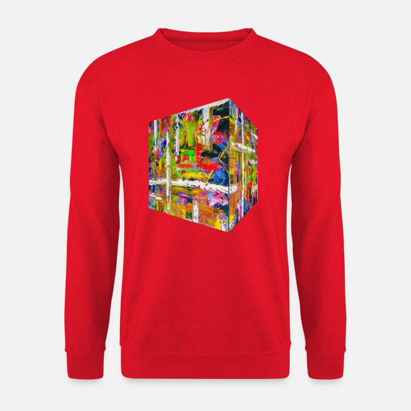 "3DMaster" by Acryl Gallery & Design - Unisex Sweatshirt - red
