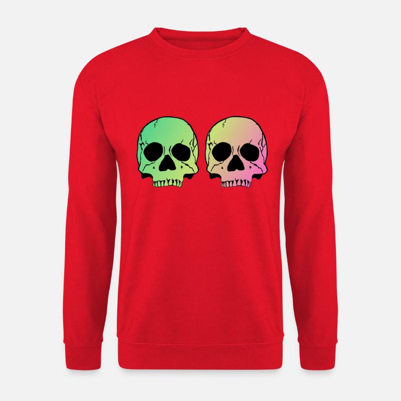 Two skulls - Unisex Pullover - Rot