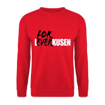 For Ever Leverkusen - Ich mag Leverkusen - Unisex Pullover - Rot - Vorne - Alina (178cm) & Michal (187cm)