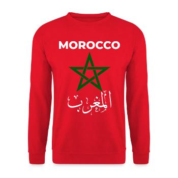 Maroc - Sweat-shirt Unisexe - rouge - Devant - Alina (178cm) & Michal (187cm)