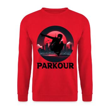 Parkour - Sweat-shirt Unisexe - rouge - Devant - Alina (178cm) & Michal (187cm)