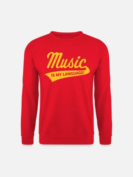 Music Is My Language! (Music / Musician) - Unisex Sweatshirt - red