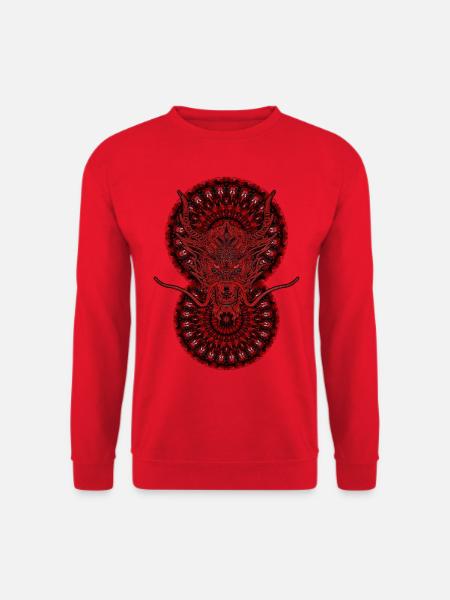 2024 Kaleidoscope Dragon 73 - Unisex Sweatshirt - red