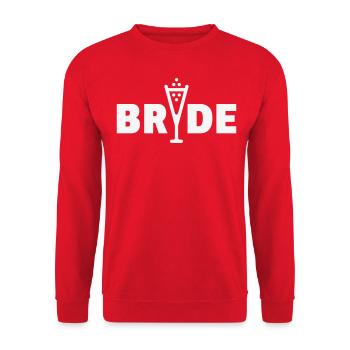 Bride Bubbly (Hen Night Bachelorette Party White) - Unisex Sweatshirt - red - Front - Alina (178cm) & Michal (187cm)