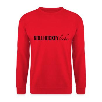 Rollhockeyliebe - Unisex Pullover - Rot - Vorne - Alina (178cm) & Michal (187cm)