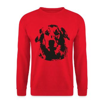 Dog Face - Unisex Sweatshirt - red - Front - Alina (178cm) & Michal (187cm)